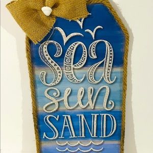 Hanging Beach Sign Nautical Sign